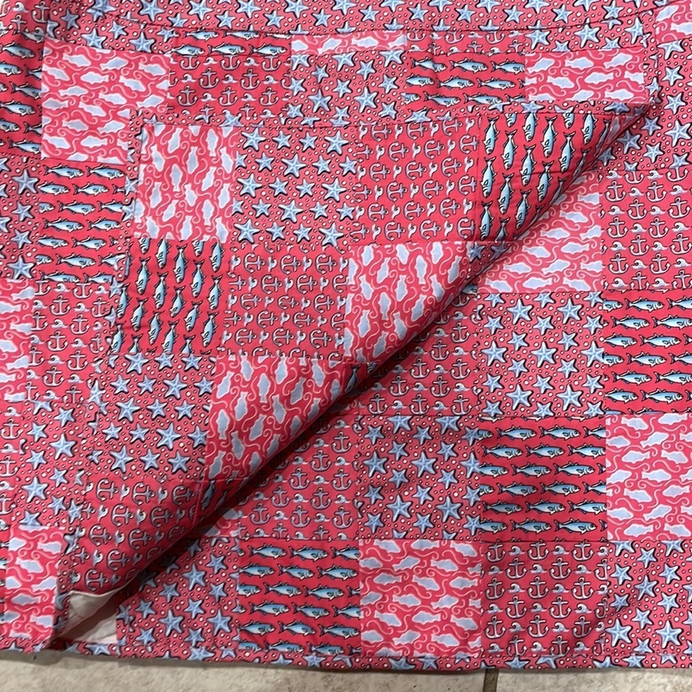 Vineyard Vines Pink Patchwork Faux Wrap Skirt 4 - Picture 3 of 5